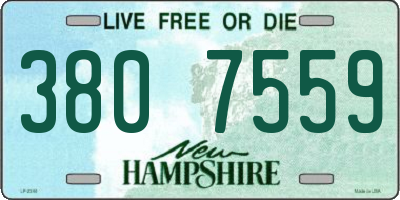 NH license plate 3807559