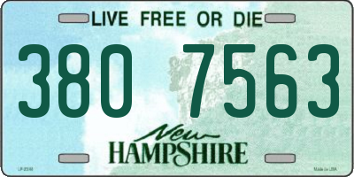 NH license plate 3807563