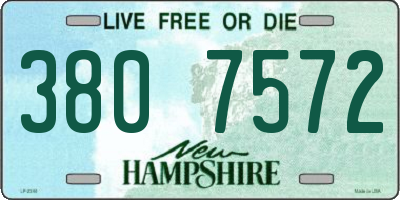 NH license plate 3807572