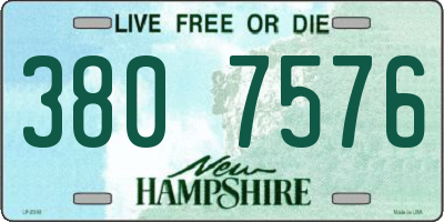 NH license plate 3807576