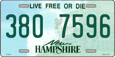 NH license plate 3807596