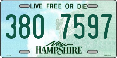 NH license plate 3807597