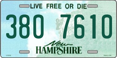 NH license plate 3807610
