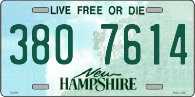 NH license plate 3807614