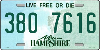 NH license plate 3807616