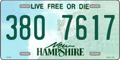 NH license plate 3807617