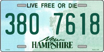 NH license plate 3807618