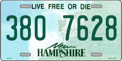 NH license plate 3807628