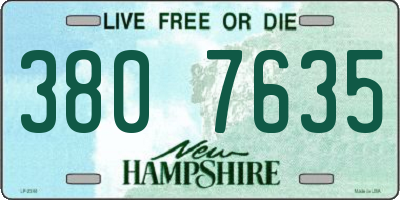 NH license plate 3807635