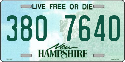 NH license plate 3807640
