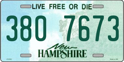 NH license plate 3807673