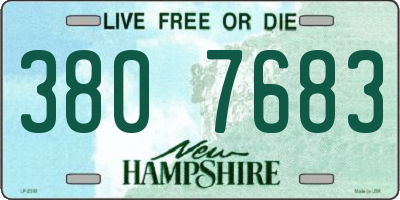 NH license plate 3807683