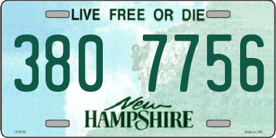 NH license plate 3807756