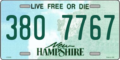 NH license plate 3807767