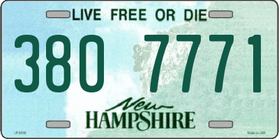 NH license plate 3807771