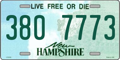 NH license plate 3807773