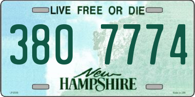 NH license plate 3807774