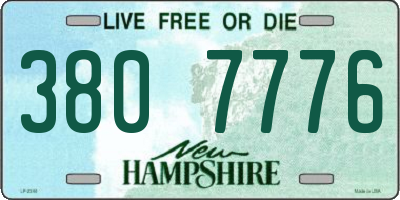 NH license plate 3807776