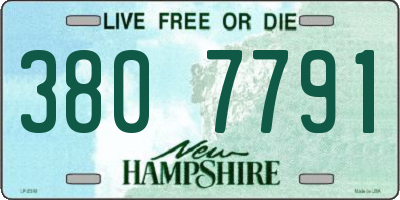 NH license plate 3807791