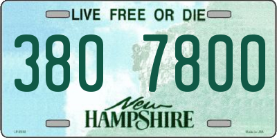 NH license plate 3807800