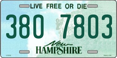 NH license plate 3807803