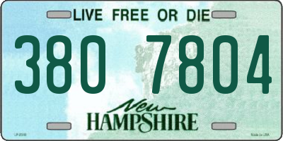 NH license plate 3807804