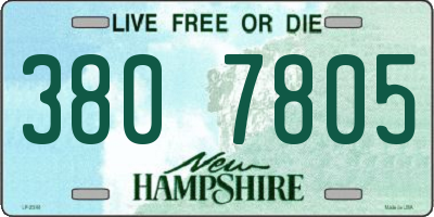 NH license plate 3807805