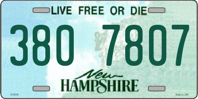 NH license plate 3807807