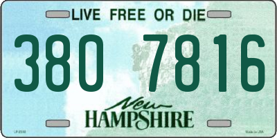 NH license plate 3807816