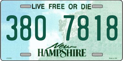 NH license plate 3807818