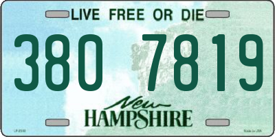 NH license plate 3807819