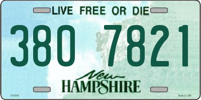 NH license plate 3807821