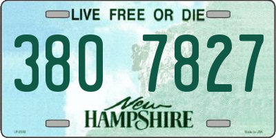 NH license plate 3807827