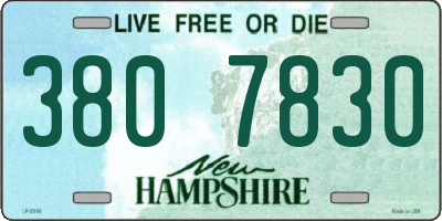 NH license plate 3807830