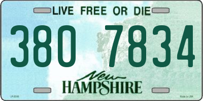 NH license plate 3807834