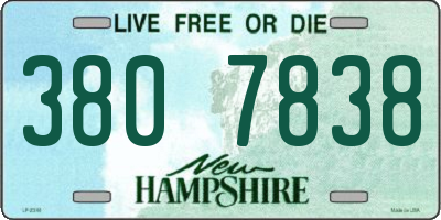 NH license plate 3807838