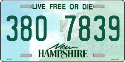 NH license plate 3807839