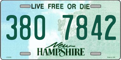 NH license plate 3807842