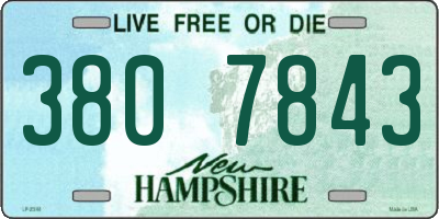 NH license plate 3807843