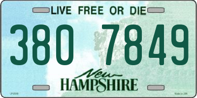 NH license plate 3807849