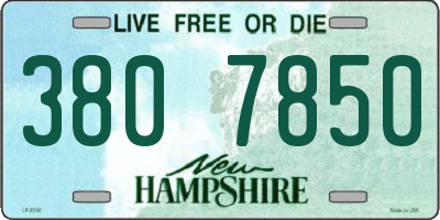 NH license plate 3807850