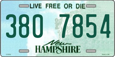 NH license plate 3807854