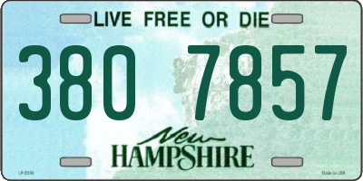 NH license plate 3807857