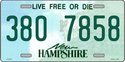 NH license plate 3807858