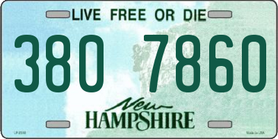 NH license plate 3807860