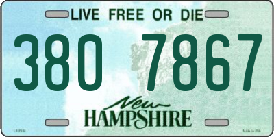 NH license plate 3807867