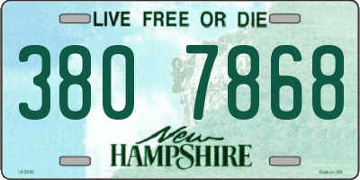 NH license plate 3807868