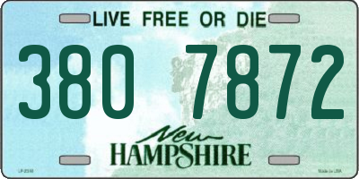 NH license plate 3807872