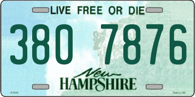 NH license plate 3807876