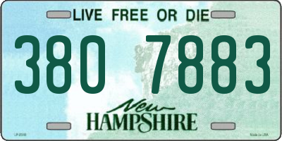 NH license plate 3807883